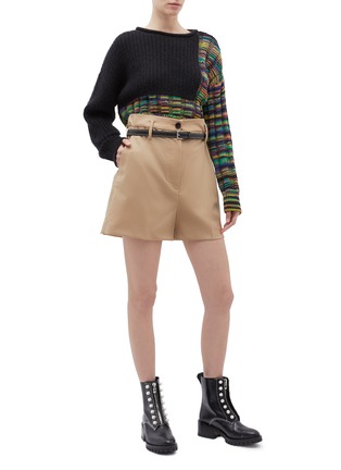 Figure View - Click To Enlarge - 3.1 PHILLIP LIM - Belted virgin wool paperbag shorts