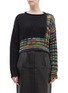 Main View - Click To Enlarge - 3.1 PHILLIP LIM - Patchwork rib knit cropped sweater