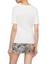 Back View - Click To Enlarge - 3.1 PHILLIP LIM - Lace-up sleeve frayed rib knit wool sweater