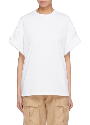 Main View - Click To Enlarge - 3.1 PHILLIP LIM - Buckled sleeve oversized T-shirt