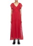 Main View - Click To Enlarge - 3.1 PHILLIP LIM - Cutout tie back overlay crinkled tiered dress