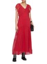 Figure View - Click To Enlarge - 3.1 PHILLIP LIM - Cutout tie back overlay crinkled tiered dress