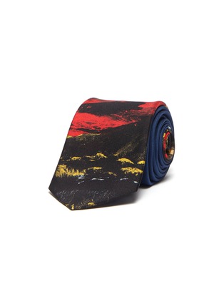 Main View - Click To Enlarge - PAUL SMITH - Landscape graphic print silk tie