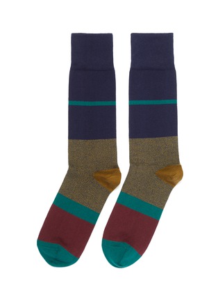 Main View - Click To Enlarge - PAUL SMITH - Colourblock stripe socks