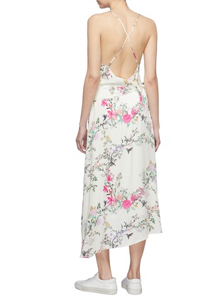 Back View - Click To Enlarge - EQUIPMENT - x Tabitha Simmons 'Estille' floral print high-low slip dress