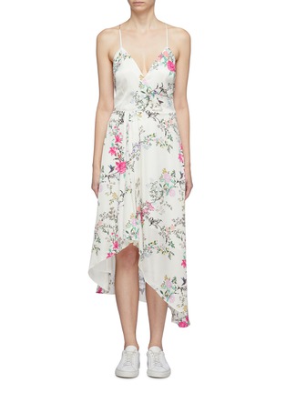 Main View - Click To Enlarge - EQUIPMENT - x Tabitha Simmons 'Estille' floral print high-low slip dress