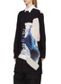 Front View - Click To Enlarge - YOHJI YAMAMOTO - Contrast collar graphic print shirt