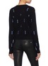 Back View - Click To Enlarge - EQUIPMENT - 'Shirley' lightning bolt embroidered cashmere sweater