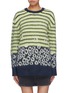 Main View - Click To Enlarge - CURRENT/ELLIOTT - 'The Wes' stripe leopard jacquard sweater