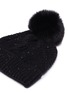 Detail View - Click To Enlarge - YVES SALOMON - Fox fur pompom wool-blend cable knit beanie