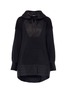 Main View - Click To Enlarge - UNDERCOVER - Pleated drape back panelled hoodie