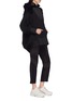 Figure View - Click To Enlarge - UNDERCOVER - Pleated drape back panelled hoodie