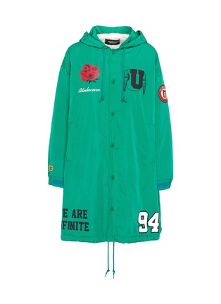 Main View - Click To Enlarge - UNDERCOVER - 'We Are Infinite' slogan logo print padded raincoat