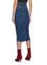 Back View - Click To Enlarge - CURRENT/ELLIOTT - 'The Trilby' stud zip front denim pencil skirt