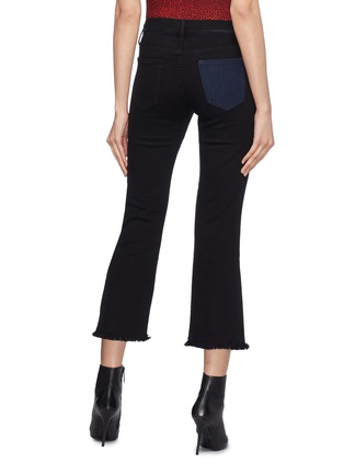 Back View - Click To Enlarge - CURRENT/ELLIOTT - 'The Kick' frayed cuff cropped flared jeans