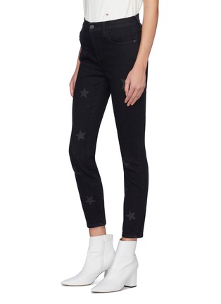 Front View - Click To Enlarge - CURRENT/ELLIOTT - 'The High Waist Stiletto' star print skinny jeans