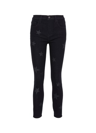 Main View - Click To Enlarge - CURRENT/ELLIOTT - 'The High Waist Stiletto' star print skinny jeans