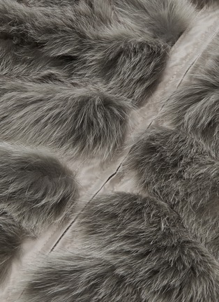  - GEMMI - Reversible fox fur collar long puffer gilet