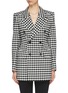 Main View - Click To Enlarge - BALENCIAGA - 'Hourglass' gingham check double breasted blazer