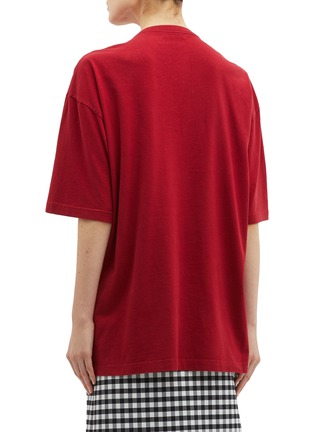 Back View - Click To Enlarge - BALENCIAGA - 'BB Mode' logo print oversized T-shirt