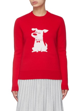 Main View - Click To Enlarge - HELEN LEE - x The Secret Life of Pets 'Max' dog intarsia sweater