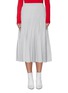 Main View - Click To Enlarge - HELEN LEE - Pleated metallic knit midi skirt