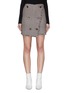 Main View - Click To Enlarge - HELEN LEE - Button front fringe edge houndstooth skirt