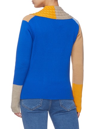 Back View - Click To Enlarge - HELEN LEE - Colourblock wool-cashmere sweater