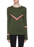 Main View - Click To Enlarge - ÊTRE CÉCILE - Chevron stripe Merino wool blend sweater