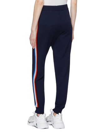 Back View - Click To Enlarge - ÊTRE CÉCILE - Stripe outseam Merino wool blend knit track pants