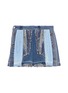 Main View - Click To Enlarge - YVES DELORME - Button outseam frayed patchwork denim shorts