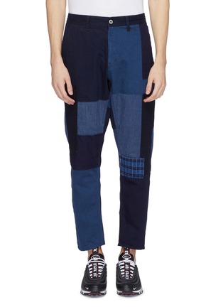 Main View - Click To Enlarge - FDMTL - Boro patchwork cropped jeans