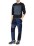 Figure View - Click To Enlarge - FDMTL - Boro patchwork cropped jeans