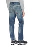Back View - Click To Enlarge - FDMTL - Patchwork distressed slim fit jeans