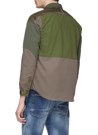 Back View - Click To Enlarge - FDMTL - Chest pocket patchwork shirt
