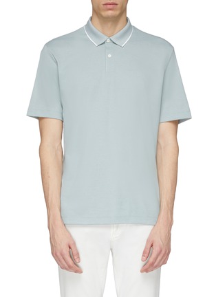 Main View - Click To Enlarge - THEORY - 'Standard' stripe collar polo shirt