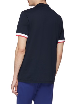 Back View - Click To Enlarge - THEORY - 'Luxe' contrast cuff polo shirt