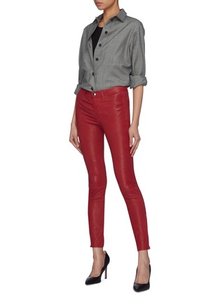 Figure View - Click To Enlarge - J BRAND - Zip cuff skinny leather pants