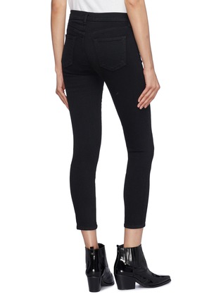 Back View - Click To Enlarge - J BRAND - '835' glitter cropped skinny jeans