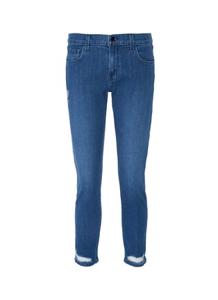 Main View - Click To Enlarge - J BRAND - 'Sadey' ripped cuff cropped jeans