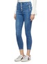 Front View - Click To Enlarge - J BRAND - 'Natasha' side button fly cropped skinny jeans