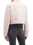 Back View - Click To Enlarge - J BRAND - 'Cyra' holographic back oversized cropped denim trucker jacket