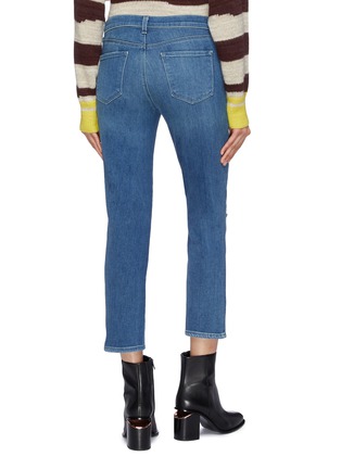 Back View - Click To Enlarge - J BRAND - 'Ruby' ripped cropped cigarette jeans