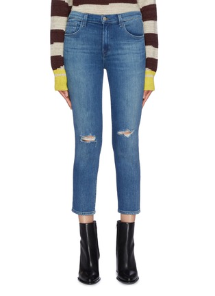 Main View - Click To Enlarge - J BRAND - 'Ruby' ripped cropped cigarette jeans