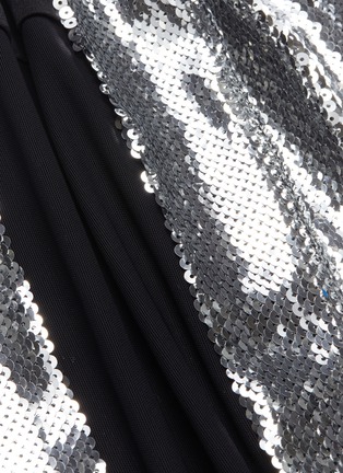 Detail View - Click To Enlarge - GALVAN LONDON - Mesh stripe outseam sequin sleeveless dress