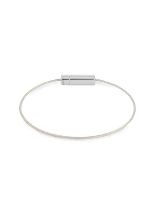 Detail View - Click To Enlarge - LE GRAMME - 'Le 5 Grammes' polished sterling silver cable bracelet
