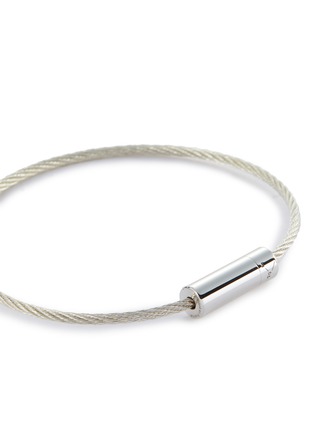 Detail View - Click To Enlarge - LE GRAMME - 'Le 7 Grammes' polished sterling silver cable bracelet