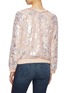 Back View - Click To Enlarge - NEEDLE & THREAD - 'Floral Gloss' sequin georgette pussybow bomber jacket