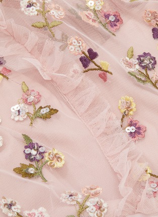 Detail View - Click To Enlarge - NEEDLE & THREAD - 'Rococo Ditsy' sequin floral embroidered ruffle tulle dress