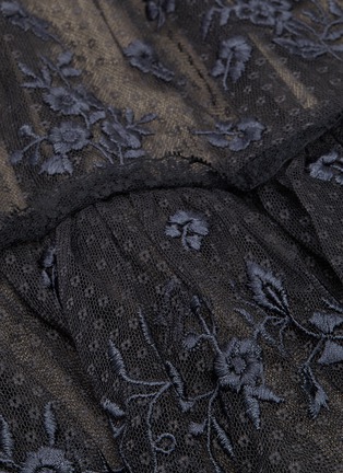 Detail View - Click To Enlarge - NEEDLE & THREAD - 'Fortuny' floral embroidered tiered tulle dress